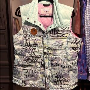 Obermeyer Women’s Tropical Print Snowboard Vest - Mint and Black